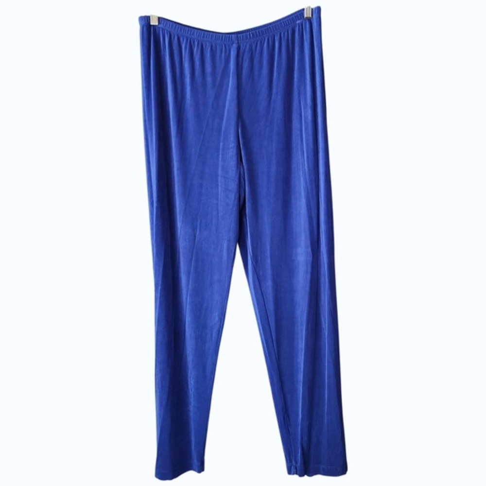 Chico's Traveler Slinky Pants Women's 2 REG 12 L 30x30" Straight Purple Blue